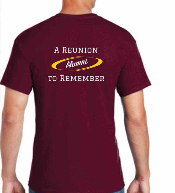 MAROON BACK OF T SHIRT